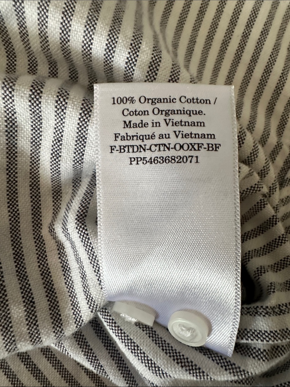 EVERLANE Grey and White Stripe Boxy Oxford Shirt - Picture 7 of 7
